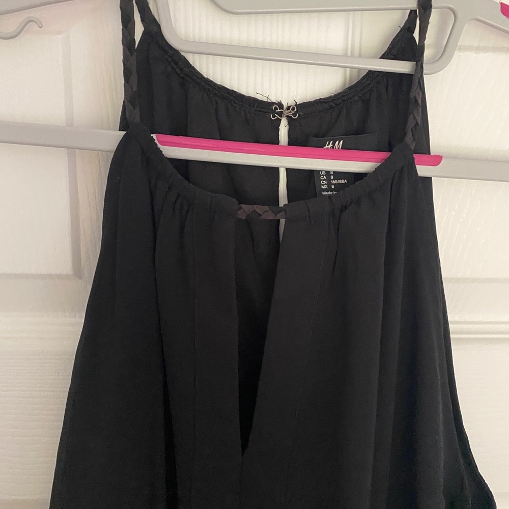 Halter Chiffon Black Mini Dress